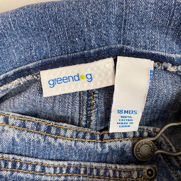 GREENDOG Boys Denim Shortalls Size 18 Months - Picture 6 of 7